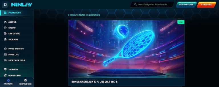 Ninlay Casino bonus cashback
