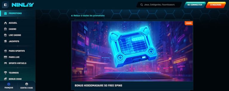 Ninlay Casino bonus hebdomadaire