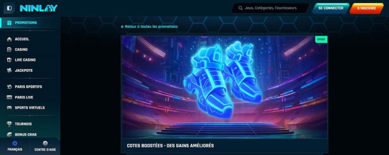 Ninlay Casino côtes boostées
