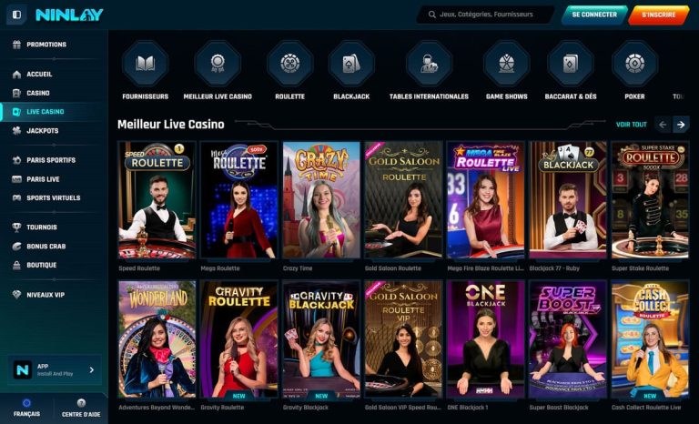 Ninlay Casino jeux live